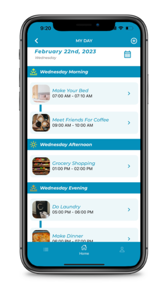 NFlyte visual schedule. app for autistic adults