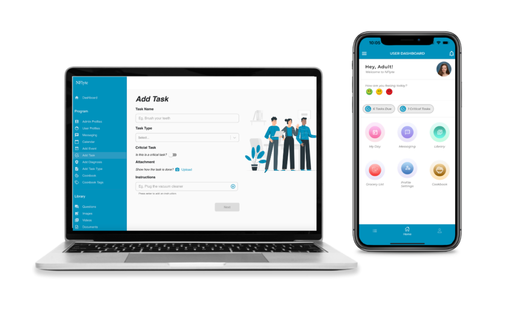 NFlyte web portal and mobile