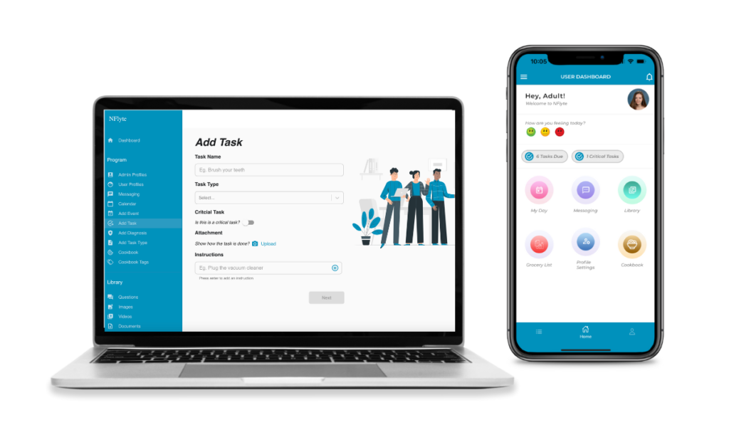 NFlyte web portal and mobile